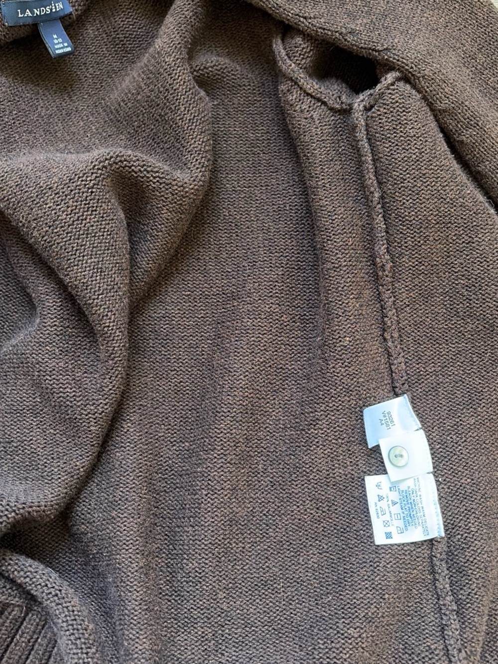 Lands’ End Brown Button-Front Knit Cardigan - Picture 5 of 5